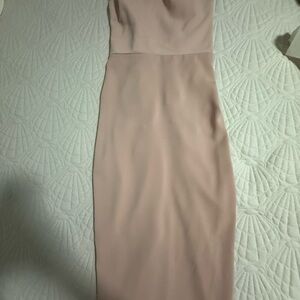 Elegant Nude Strapless Dress